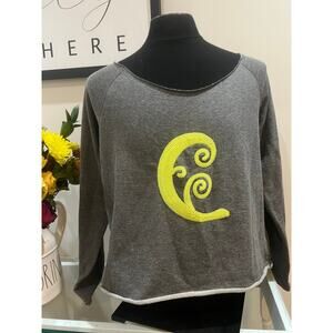 Slouchy Off Shoulder Sweatshirt with Sequin Detail